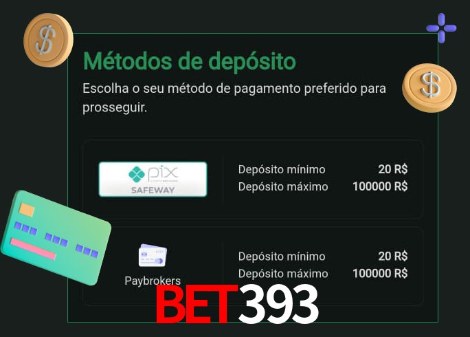 O cassino Bet393 oferece uma grande variedade de métodos de pagamento